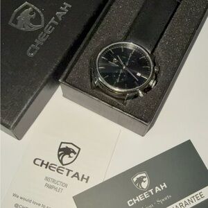 Cheetah Black and Silver Men's Watch